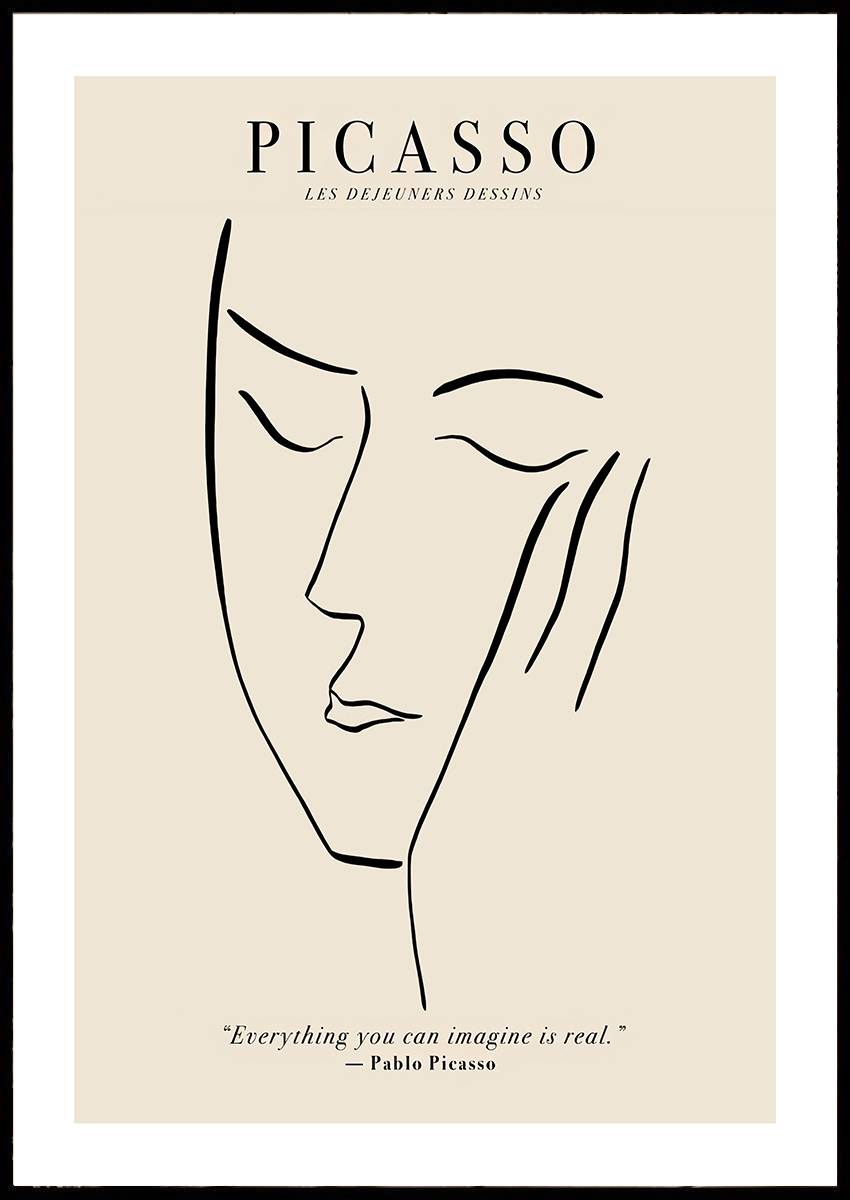 Picasso Les Djeuners Dssin plakat