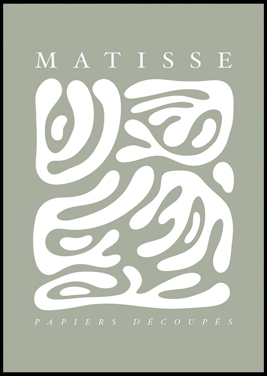 Matisse sage green no 3 plakat